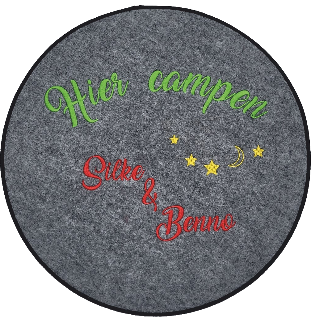 Personalisierte Filzauflagen mit Mond und Sternen