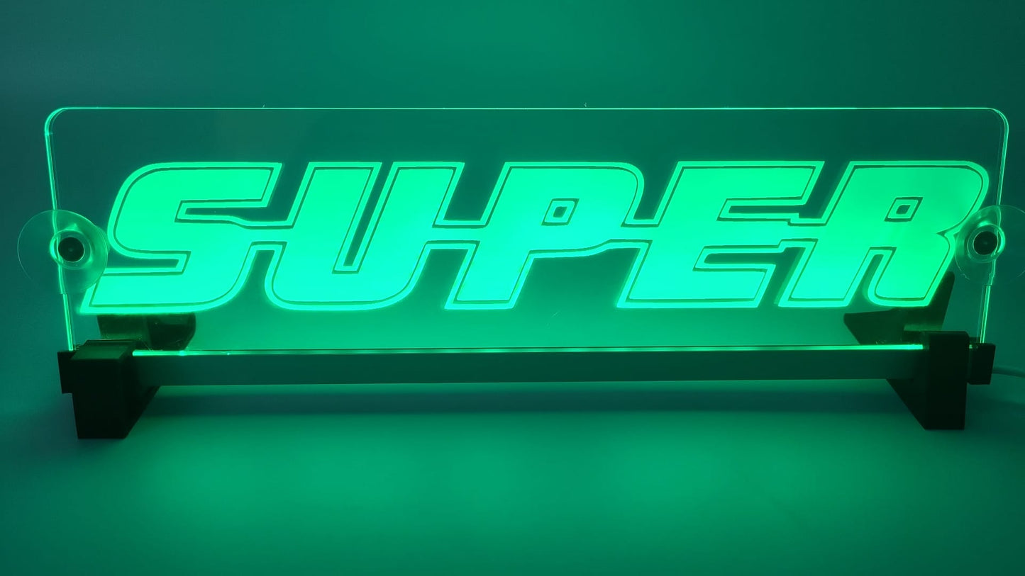 LKW Leuchtschild "SUPER"