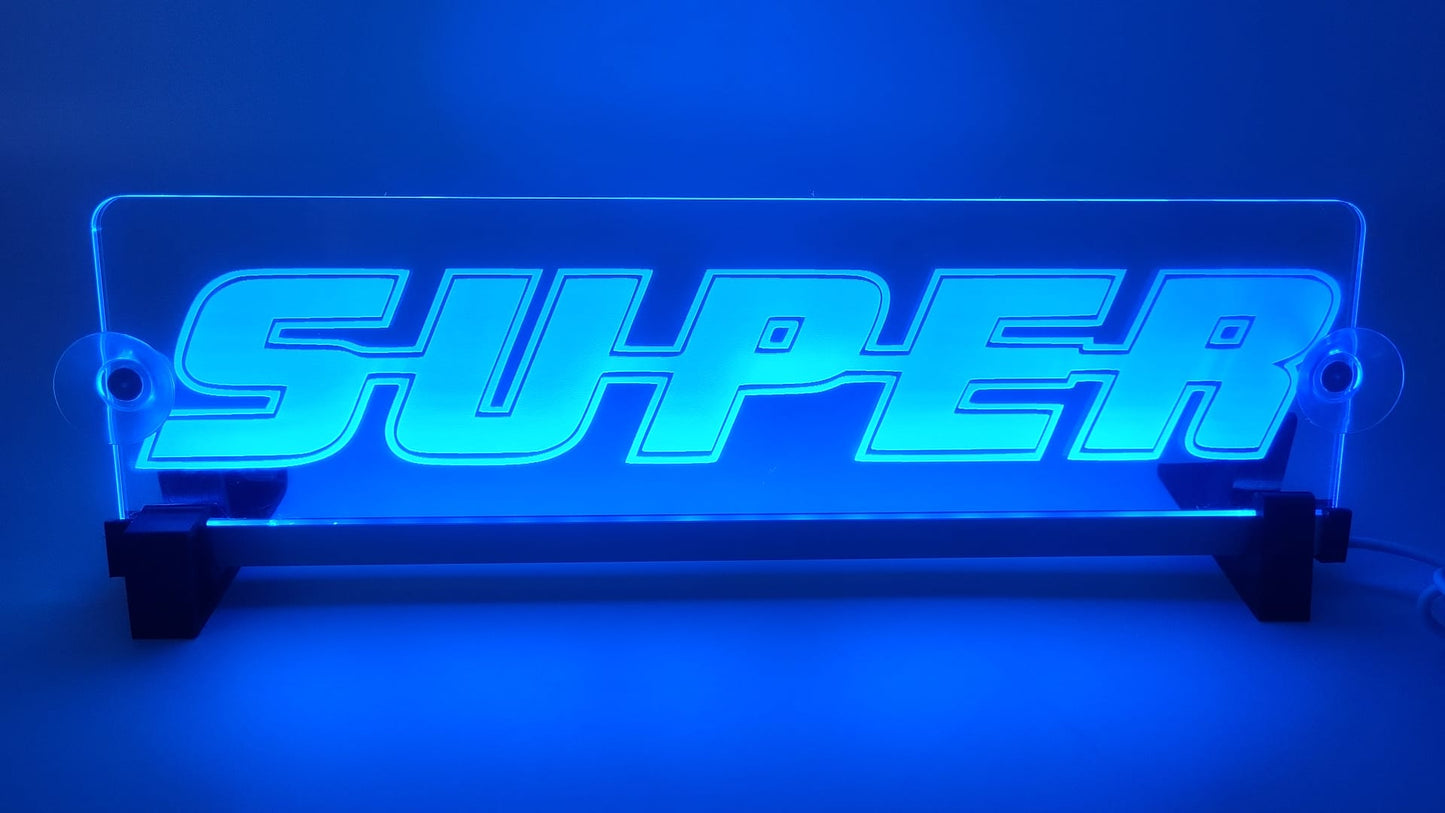 LKW Leuchtschild "SUPER"