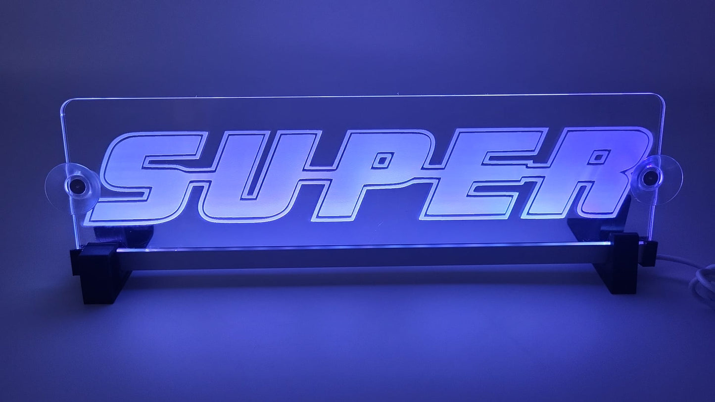 LKW Leuchtschild "SUPER"