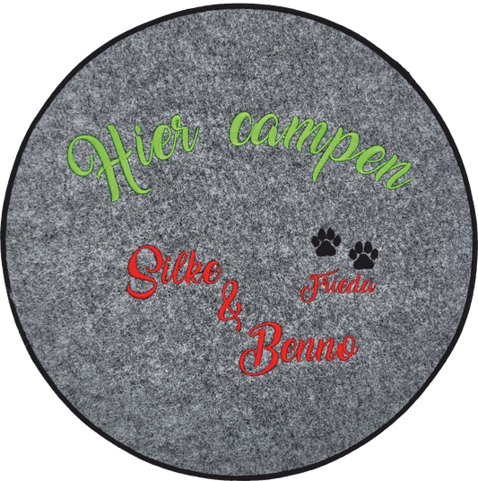 Personalisierte Filzauflagen und Hundenamen