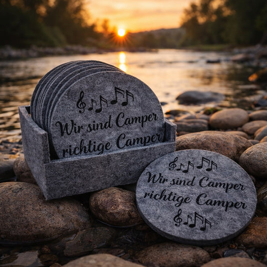 Filzuntersetzer 🏕️ WIR SIND CAMPER, RICHTIGE CAMPER! 🚐