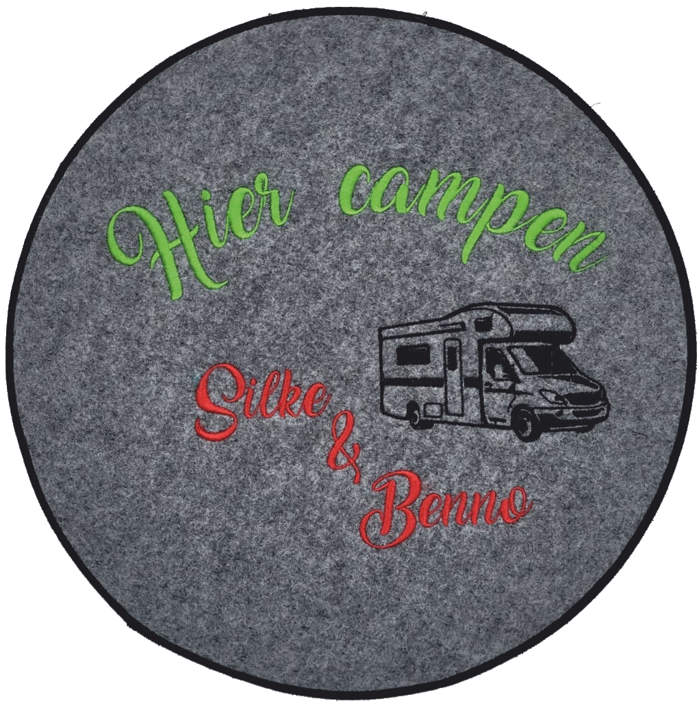 Personalisierte Filzauflagen mit Wohnmobil
