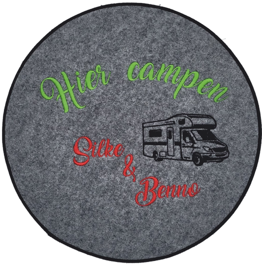 Personalisierte Filzauflagen mit Wohnmobil